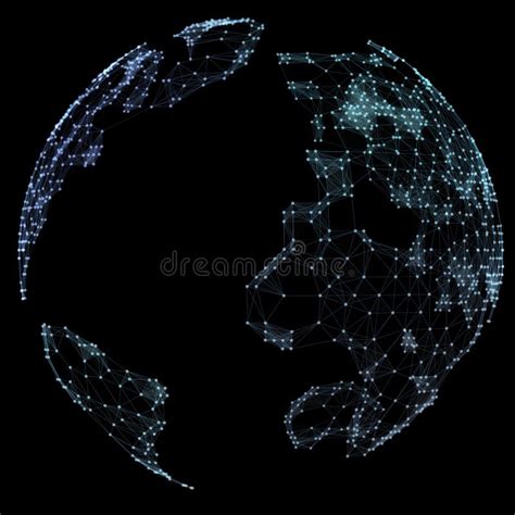 World Map Point Line Representing The Global Network Connection