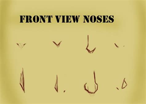 Front View Noses By Kira09kj On Deviantart Anime Nose Nose Drawing