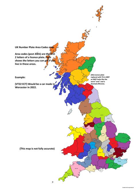 Uk Number Plate Area Codes Map Britishmaps