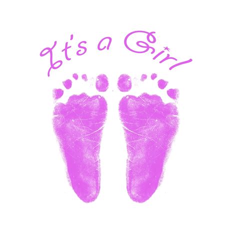 Its A Girl Foot Prints Design For Shop Foot Prints Baby Shower Girl