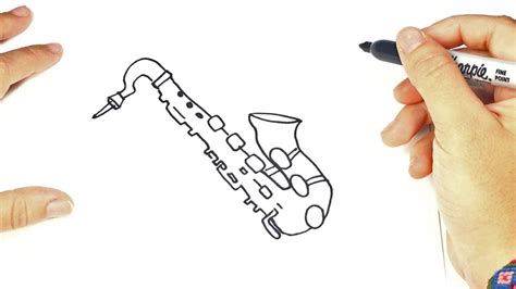 8 aquí verás cómo dibujar por pasos a un niño sin complicarte. Como dibujar un Saxofon para niños | Dibujo de Saxofon paso a paso - YouTube