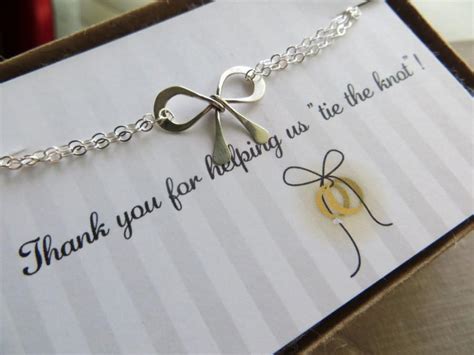 Bridesmaid Gift Set Of Bow Bracelets Sterling Silver Bridal Party