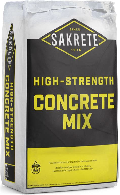 Sakrete 60 Lb Bag High Strength Concrete Mix