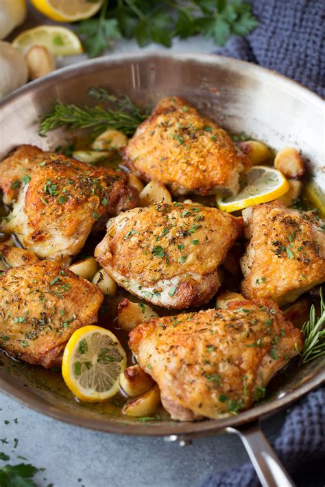 Roasted Chicken Thighs With Garlic Cooking Classy