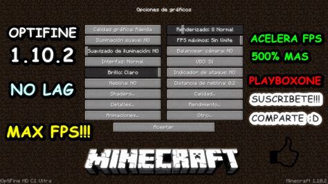 Descargar Optifine 1 10 2 Como Configurar Optifine 1 10 2 Descargar Minecraft 1 10 2 Youtube