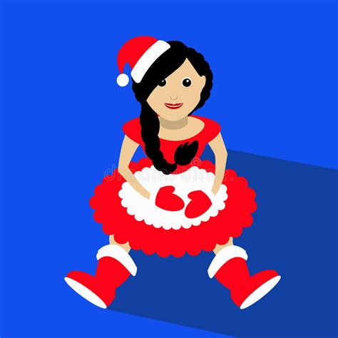 Santa Girl Vector Illustration Stock Illustration Illustration Of