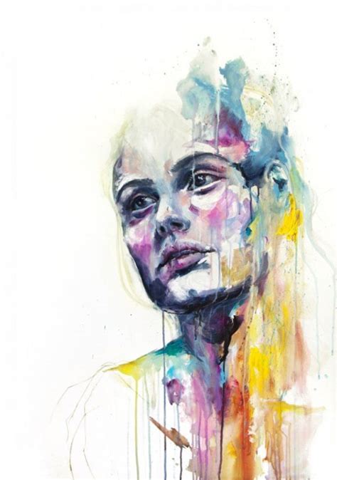 Watercolor Paintings By Agnes Cecile Watercolor Art Face Watercolor