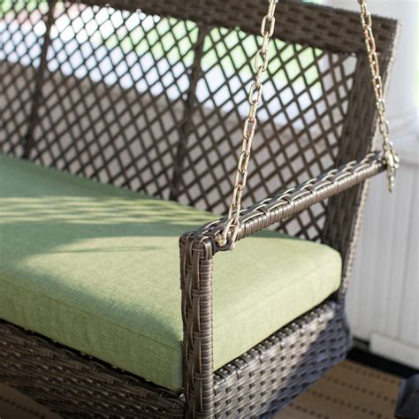 Belham Living Asheville 49 Ft Resin Wicker Porch Swing With Cushion