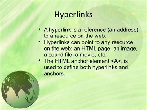 Hyperlinks In Html