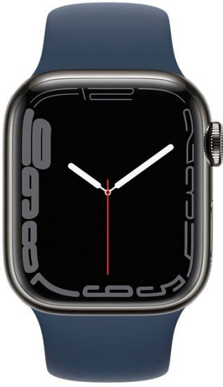 לקנות שעון חכם apple watch stainless steel 41mm series 7 gps cellular צבע שעון graphite