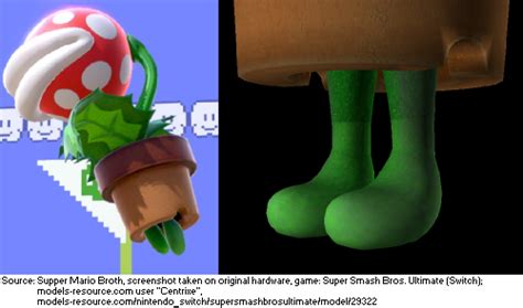 the piranha plant fighter in super smash bros ultimate has legs that appear briefly during