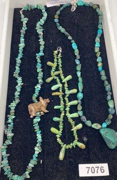 Sterling Silver Turquoise Necklaces Dixon S Auction At Crumpton