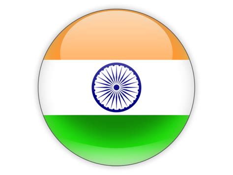 round icon illustration of flag of india