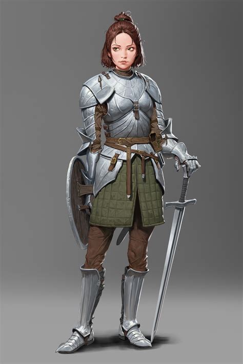 Artstation 견습기사 Koo Min Goo Female Armor Female Knight Concept