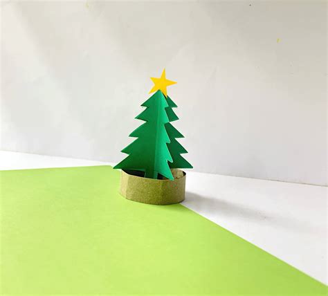 Fun And Easy 3d Paper Christmas Tree Craft For Kids To Make With Free