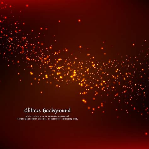 Abstract Glowing Glitters Background Free Vector