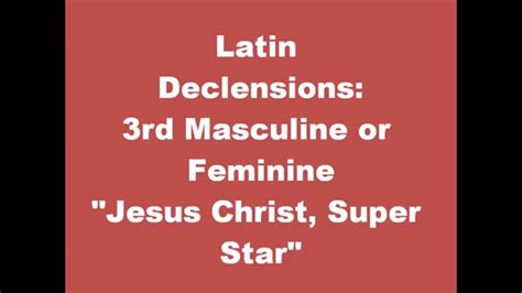 Latin has 5 declensions of nouns. Latin Declensions: 3rd Declension - YouTube