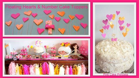 37th birthday number cupcake party food cake toppers decorations picks (14 pack). How to Make Floating Hearts & Number 1 Cake Toppers ...