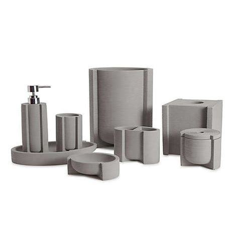 White And Grey Bathroom Accessory Sets Bed Bath And Beyond Bathroom