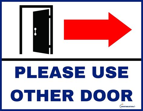 Please Use Other Door Printable Sign Free Download In 2023