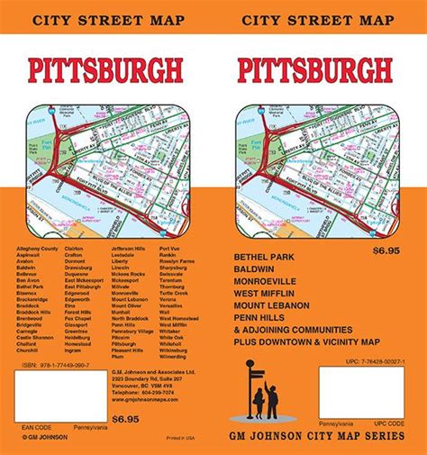 Pittsburgh Pennsylvania Street Map Gm Johnson Maps