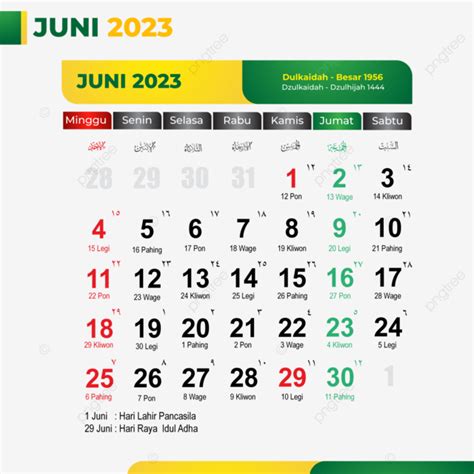 Gambar Kalender 2023 Juni Cdr Lengkap Hari Libur Nasional Kalender