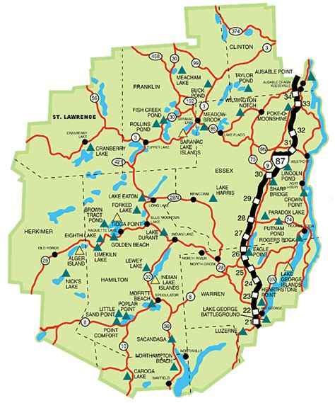 Adirondack County Map