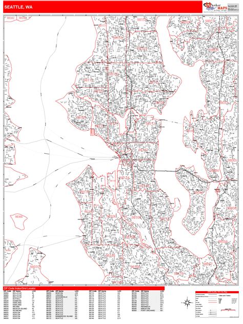 Seattle Area Zip Code Map Map