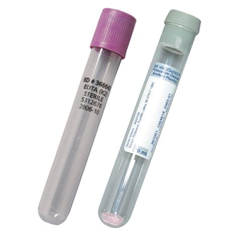 Bd Vacutainer Plastic Blood Collection Tubes With K2 Edta 60 Off