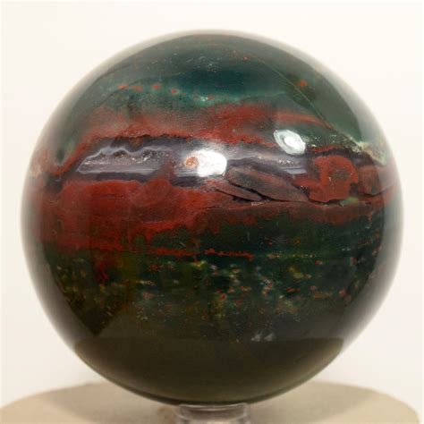 Large 32 Bloodstone Sphere Natural Multicolor Heliotrope By Hqrp