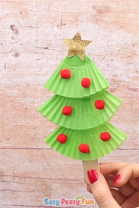 Cupcake Liners Christmas Tree Craft Video Video Easy Crafts For