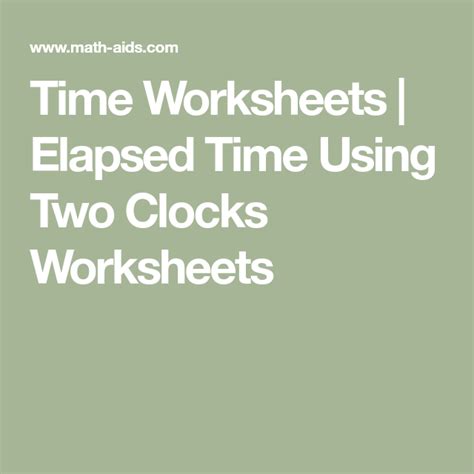 Maybe you would like to learn more about one of these? Time Worksheets | Time worksheets, Elapsed time, Clock ...