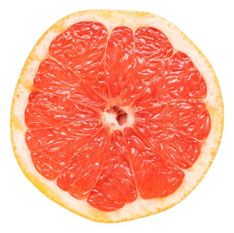 Red Grapefruit Slice Stock Image Image Of Freshness 36000121