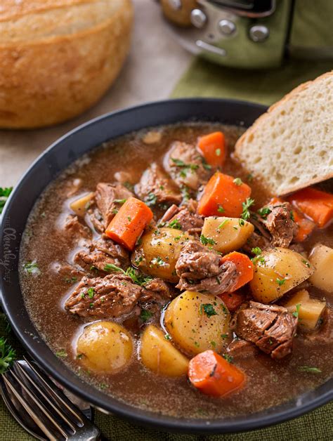 These delicious dumplings cook up in your slowcooker or your crockpot as easy as can be! Beer and Horseradish Slow Cooker Beef Stew - The Chunky Chef