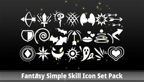 Fantasy Simple Skill Icon Set Pack Gamedev Market이미지 포함