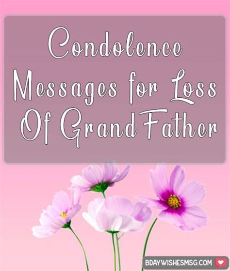 Best 25 Condolence Messages For Loss Of Grandfather Bdaywishesmsg