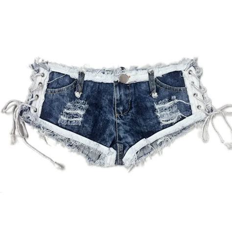 Sexy Summer Style Women Denim Shorts 2018 New Blue Low Waist Ripped