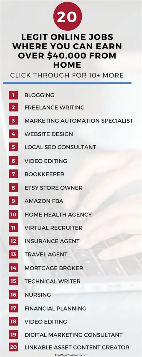 Companies are expanding their work area by offering work from home jobs in various specializations. 33 Legit Online Jobs Where You Can Earn $50,000+ From Home | Legit online jobs, Earn money ...