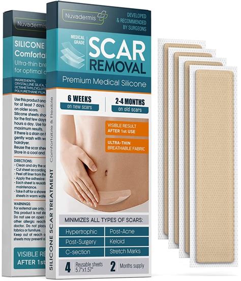 Nuvadermis Silicone Scar Removal Sheets Treat Your Scars