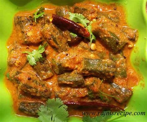 Ladies finger fry recipe with step by step photos. Lady finger Recipe - bhindi masala gravy without onion and garlic recipes - Rajnis Recipe
