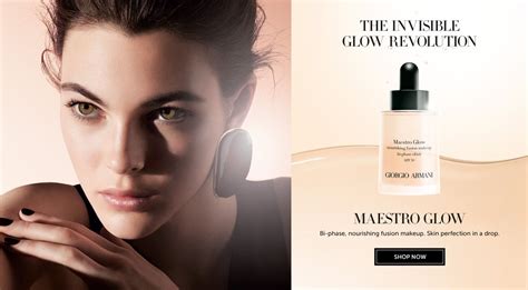 Giorgio Armani Beauty Skin Care Ts Luxury Fragrance Banner Design