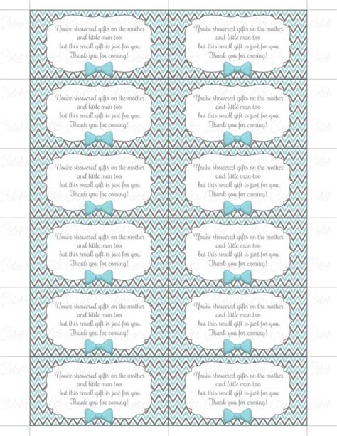 Baby shower resources and ideas. Thank You Baby Shower Printable Tag Labels - Printable Baby Shower Party Decorations - Aqua Gray ...