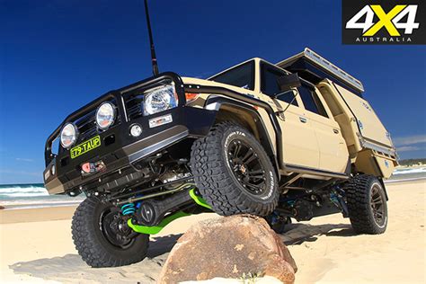 The tow bar is mounted higher than other styles (factory. Custom Toyota LandCruiser 79 Double cab review