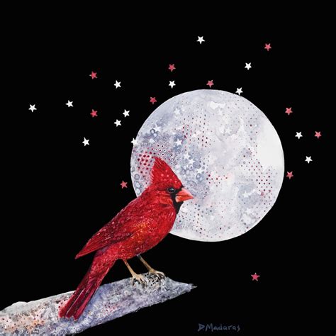 Red Cardinal Bird By Diana Madaras