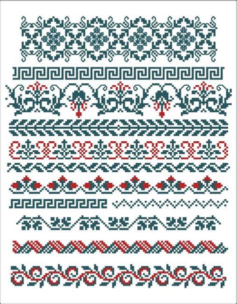 Cross stitch floral border patterns free. 83 best cross stitch patterns (borders) images on Pinterest