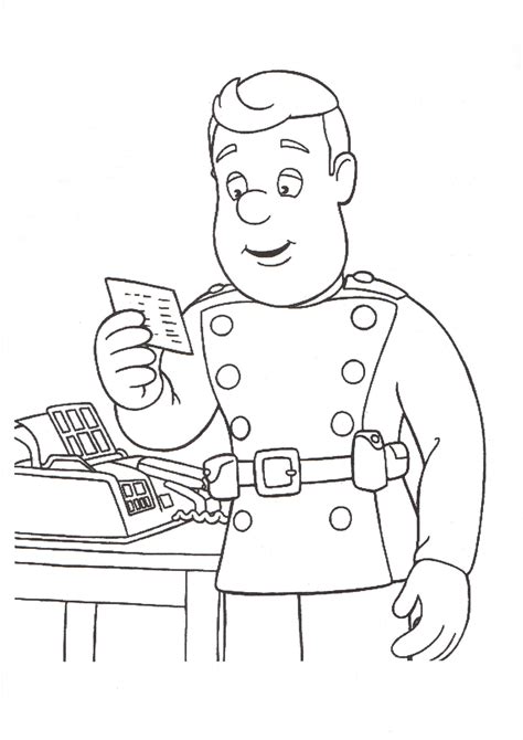 Coloring pages for sam the fireman (cartoons) ➜ tons of free drawings to color. firemancolouring.jpg (2481×3509) | Coloring books, Fireman ...