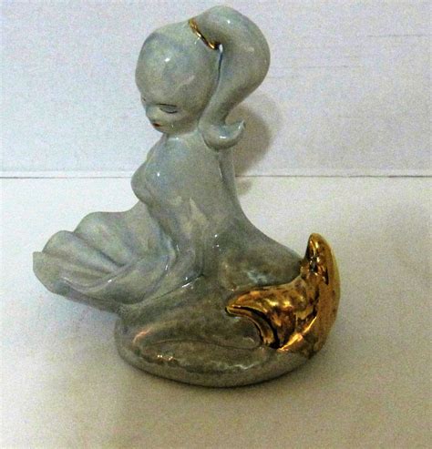 Mermaid Soap Dish With Tail Accented In Gold And Mother Of Etsy