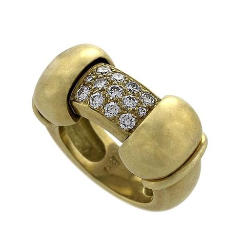 Rene Boivin Diamond Gold “sliding” Ring At 1stdibs
