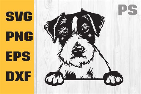 Jack Russell Terrier Svg Peeking Dog Svg Cricut Dog Dxf Etsy