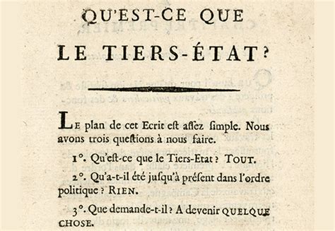 What Is The Third Estate Sieyès 1789